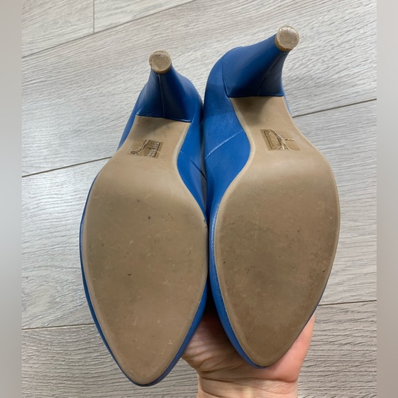 Jeffrey Campbell Blue Leather Semi Pointed Heels - Picture 10 of 11